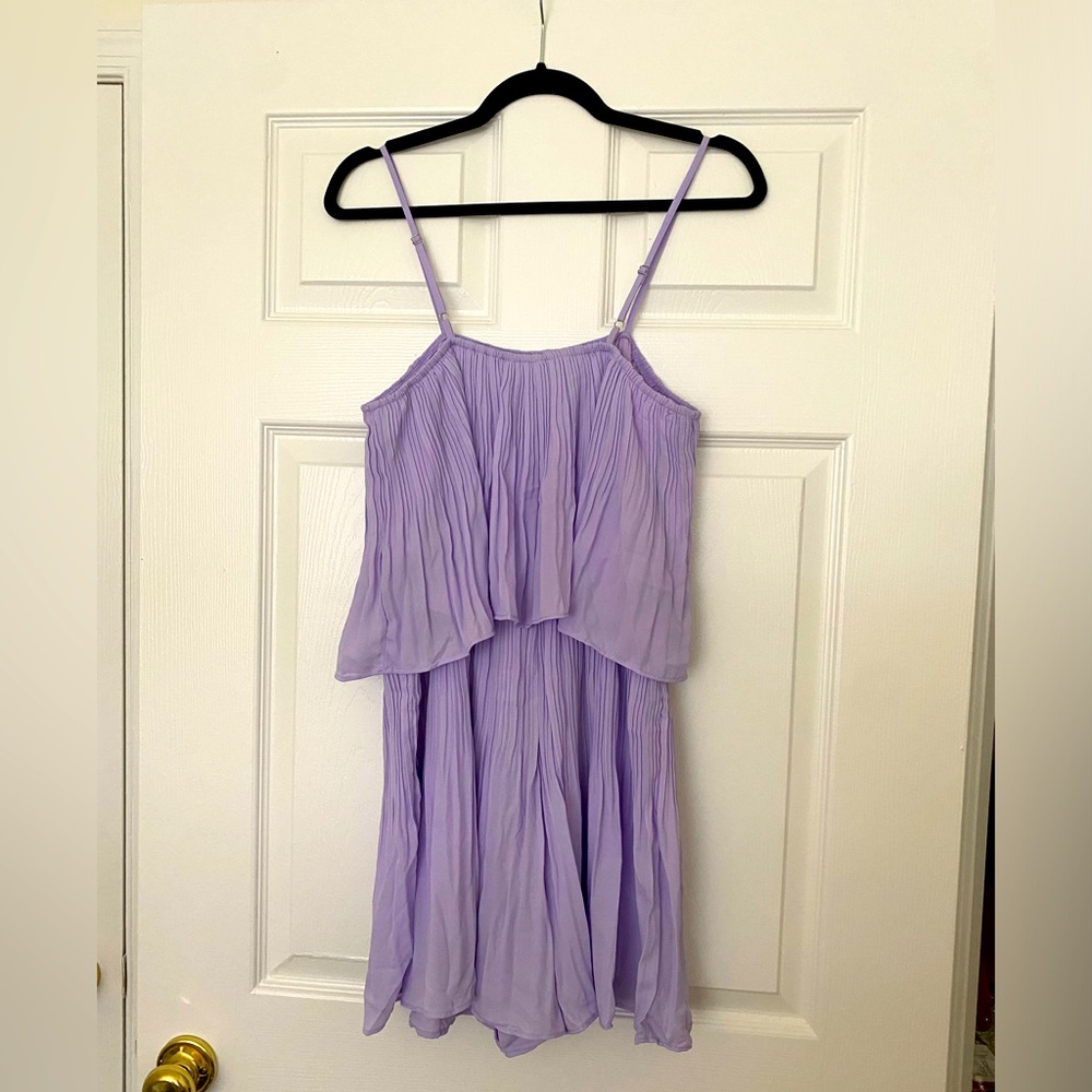 Pretty Garden Women’s Lavender Flowy Romper | Medium - Picture 2 of 4